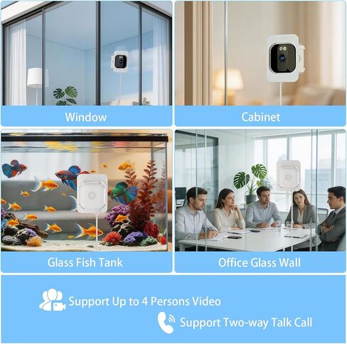 fanxiang 3MP 2K Window Camera, WiFi Bluetooth Indoor Outdoor | for Home Security, AI Color Night Vision, 24/7 Recording, 2-Way Talk, Quick Install, No Drill, RTSP/ONVIF Supported in Saudi Arabia
