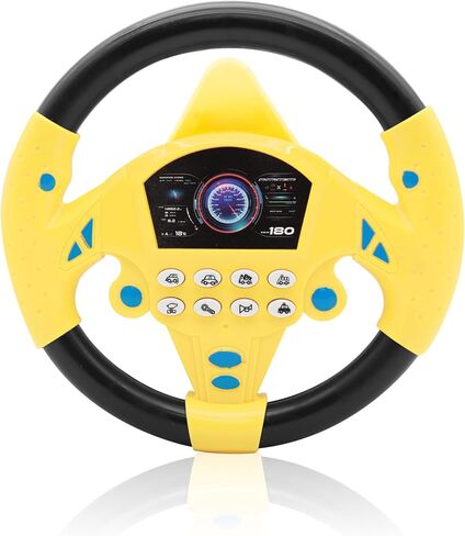 Kids Steering Wheel Toy Musical Toys,Toddler Steering Wheel for Kids for Car Backseat Stroller Attachment,Toddler for Car Seat in Saudi Arabia