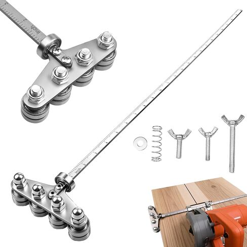 24" Positioning Calipers for Circular Saw, Rip Cut Circular Saw Guide Rail, Adjustable Circular Saw Roller Guide for Circular Saw Precise Measurements & Easy Wood Cutting (Stainless Steel) in Saudi Arabia