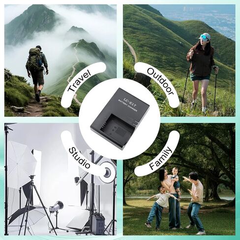 LC-E17 LP-E17LC-E17E Battery Charger Compatible with Canon EOS Rebel T7i T6i T6s SL3 SL2 77D 8000D 800D 760D 750D 200D M6 M5 M3 Kiss X8i DSLR Cameras in Kuwait