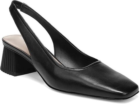 Juliet Holy Women's Slingback Low Chunky Heels Pumps Closed Square Toe Block Heel Slip On Party Dress Work Shoes Black in Saudi Arabia