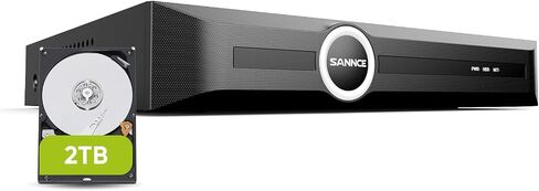 SANNCE 8CH 4K 8MP NVR for Home Security Camera System with 2TB HDD | Network Video Recorder, Remote Access, 24/7 Recording, Smart Playback, Only Work with 8MP/6MP/5MP/3MP SANNCE PoE IP Camera in Saudi Arabia