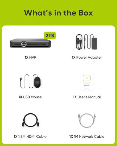 SANNCE 8CH 4K 8MP NVR for Home Security Camera System with 2TB HDD | Network Video Recorder, Remote Access, 24/7 Recording, Smart Playback, Only Work with 8MP/6MP/5MP/3MP SANNCE PoE IP Camera in Saudi Arabia