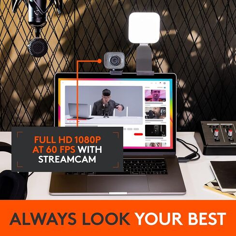 Logitech Litra Glow Premium LED Streaming Light with TrueSoft and Logitech StreamCam, Graphite for Creators and Streamers in Saudi Arabia