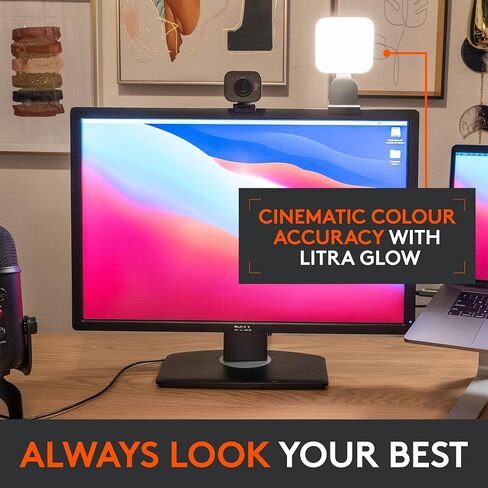 Logitech Litra Glow Premium LED Streaming Light with TrueSoft and Logitech StreamCam, Graphite for Creators and Streamers in Saudi Arabia