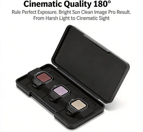 ND Filter Set for DJI Mini 5 Pro, ND8/ND32/ND128, 3-Pack Neutral Density Filters, HD Optical Glass, Anti-Scratch Coating, Aerial Photography in Saudi Arabia