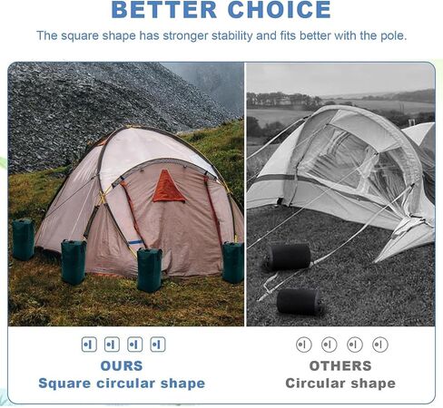 Sand Bag for Pop-Up Tent Easy to Fill Adjustable Weight for Picnic Awnings, PVC 500D 16.93x8.66 Inches (Green) in Saudi Arabia