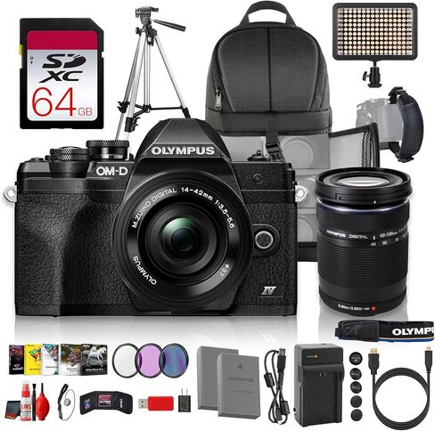 Olympus OM-D E-M10 Mark IV Mirrorless Digital Camera with 14-42mm and 14-150mm Lenses (Bundle) in Kuwait