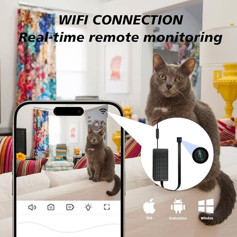 Mini Camera DIY Module, HD 1080P Wireless Cameras, Small Button WiFi Nanny Cam, Portable Tiny Security Camera for Home Indoor & Outdoor in Saudi Arabia