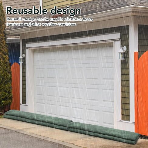 5Pcs Sand Bags, 9.8 X 19.7in Reusable Non Woven Fabric Flood Water Barrier, Heavy Duty Sandbags for Garden Doors, Garage Entrances in Kuwait