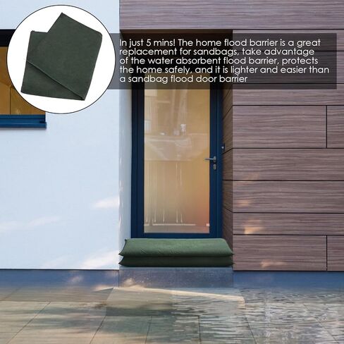 5Pcs Sand Bags, 9.8 X 19.7in Reusable Non Woven Fabric Flood Water Barrier, Heavy Duty Sandbags for Garden Doors, Garage Entrances in Kuwait