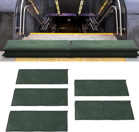 5Pcs Sand Bags, 9.8 X 19.7in Reusable Non Woven Fabric Flood Water Barrier, Heavy Duty Sandbags for Garden Doors, Garage Entrances in Kuwait