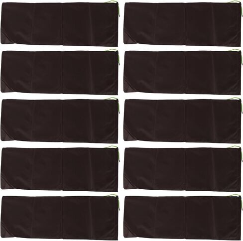 10Pcs Sand Bags, 9.8 X 27.6in Reusable Rain Proof 420D Polyester Heavy Duty Sandbags, Flood Water Barrier with Elastic Band for Garage Basement (Coffee) in Kuwait