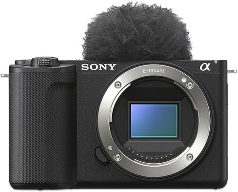 Sony ZV-E10 II Mirrorless Camera (Black) with 16-50mm f/3.5-5.6 Lens | 26MP APS-C Sensor, 4K Video & Flip Screen | for Vlogging & Content Creation + Extra Battery + 64GB Card + Camera Case in Kuwait