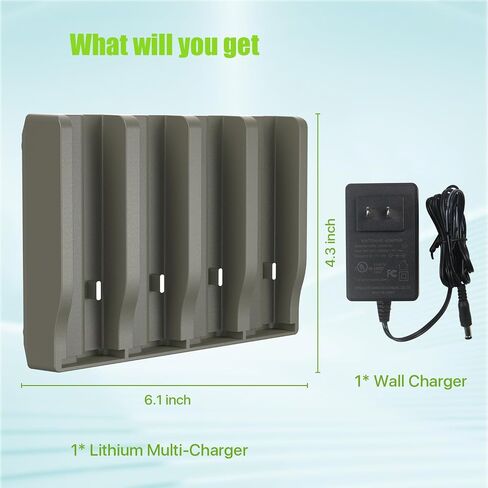 4 Port Lithium Cartridge Charger for Reveal, Battery Charger for Tactacam Battery Pack with LED Charger Indicators in Kuwait