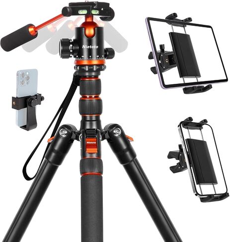 68" Ball Head Camera Tripods & Monopods with Adjustable iPad & Phone Powerful C-clamp Magic Arm Bracket (Combo Pack) in Kuwait