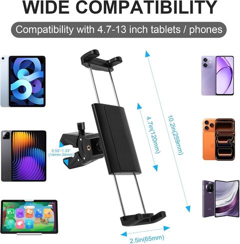 68" Ball Head Camera Tripods & Monopods with Adjustable iPad & Phone Powerful C-clamp Magic Arm Bracket (Combo Pack) in Kuwait