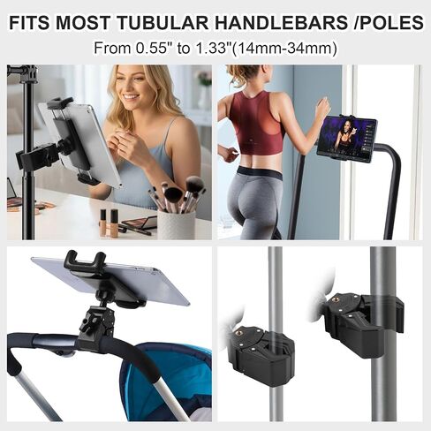 68" Ball Head Camera Tripods & Monopods with Adjustable iPad & Phone Powerful C-clamp Magic Arm Bracket (Combo Pack) in Kuwait