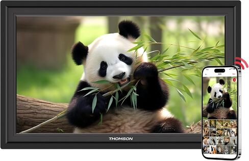 THOMSON 15.6Inch FHD Digital Picture Frame, 1920x1080 IPS Digital Photo Frame with 32GB Large Storage, Quad-Core CPU, Auto-Rotate, Slideshow, Easy Photo Transfer via WiFi APP/Email/USB/SD Card in Saudi Arabia