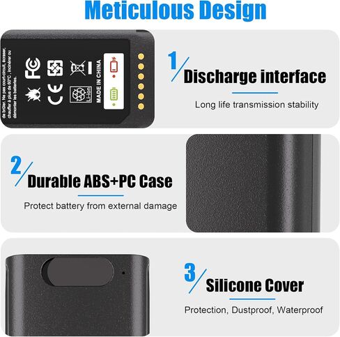 2 Pack E340 Battery Compatible with eufy Video Doorbell E340 | 7000mAh High Capacity Replacement for eufy e340 battery,Type-C Charging Port with Silicone Cover in Kuwait