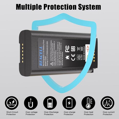 2 Pack E340 Battery Compatible with eufy Video Doorbell E340 | 7000mAh High Capacity Replacement for eufy e340 battery,Type-C Charging Port with Silicone Cover in Kuwait