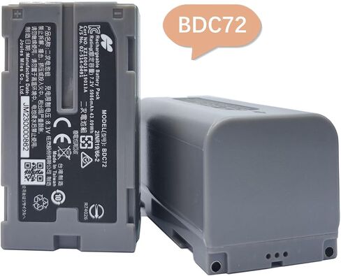 SHENYANG BDC72 Battery (7.2V, 5986mAh, Ni-MH) for Total Station GM-52, GM52, GM101, GM102, IM52, IM101, IM102, FX101 Equipment, Replaces BDC71 BDC72 Digital Equipment Battery in Kuwait