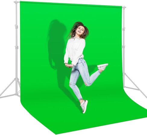 5x6.5ft Green Screen Backdrop, Photography Backdrop Chroma Key Small | Greenscreen Sheet Background for Streaming, Zoom Meeting, PS Keying, Video Creation, Studio Portrait Shoots (Backdrop Only) in Saudi Arabia