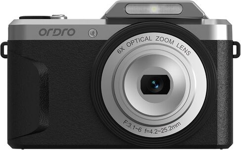 Ordro D27 16MP Compact Digital Camera, 6X Optical Zoom, Black in Saudi Arabia