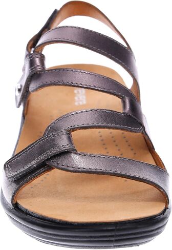 Revere Emerald 3 Women’s Sandals - Premium Soft Leather, Adjustable Straps & Contoured Footbed - Orthotic Arch Support for Stylish Comfort & All-Day Wear Gunmetal 10-10.5 M US in Kuwait