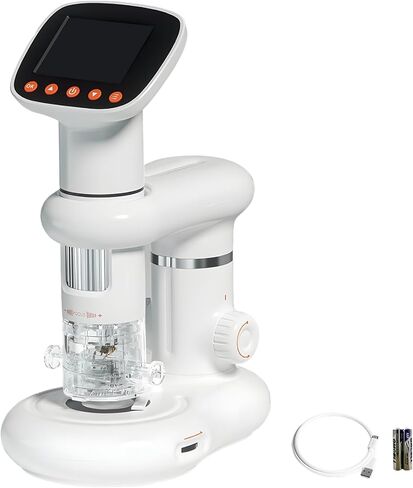Digital Microscope 1000 X Handheld Magnifier with HD Display, Camera Function and 32 GB Micro SD Card, Adjustable Focus, Built-in Lighting, Ideal for Science Exploration, Includes Accessories in Saudi Arabia