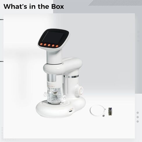 Digital Microscope 1000 X Handheld Magnifier with HD Display, Camera Function and 32 GB Micro SD Card, Adjustable Focus, Built-in Lighting, Ideal for Science Exploration, Includes Accessories in Saudi Arabia