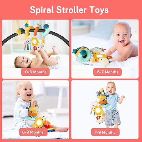 Car Seat Toys Infant Toys 0-6 Months Newborn Toys, Stroller Toys Baby Toys 0-3 Months, Baby Toys 0-6 Months for Crib Mobile Bassinet with Rattles Jingle Mirror Teether for 0 3 6 9 12 Boys Girls Babies in Saudi Arabia