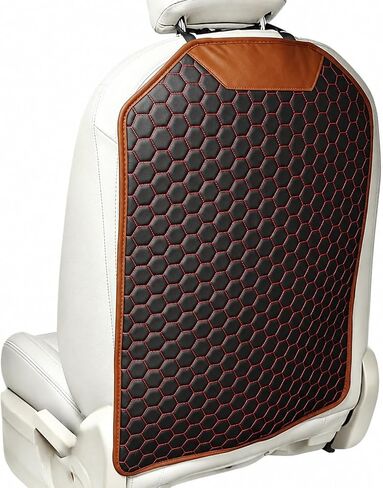 Car Seat Back Protector, Waterproof Faux Leather Kick Mat, Black, 1 Pack | Wide-Coverage Protection with an Easy-Clean Faux Leather Surface in Kuwait