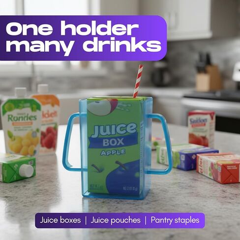 Mommy's Helper Juice Box Buddies Holder for Juice Boxes and Pouches | Juice Box Buddies holder helps reduce spills and squeezing from juice boxes and pouches; easy-grip design for young children. in Saudi Arabia
