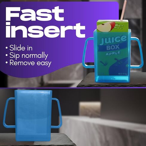 Mommy's Helper Juice Box Buddies Holder for Juice Boxes and Pouches | Juice Box Buddies holder helps reduce spills and squeezing from juice boxes and pouches; easy-grip design for young children. in Saudi Arabia