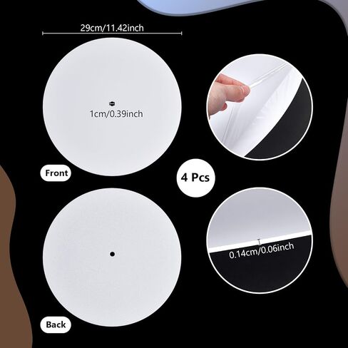 4 PCS Round Lamp Shade Diffuser 11.4" Diameter with 0.39" Center Hole, Frosted White Acrylic Diffuser for Drum Lampshades Fit 12-13.5" Opening, Light Diffusers Sheet for Pendant Light and Table Lamp in Saudi Arabia