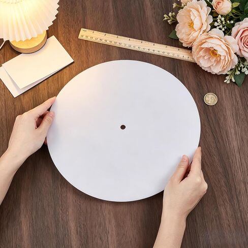 4 PCS Round Lamp Shade Diffuser 11.4" Diameter with 0.39" Center Hole, Frosted White Acrylic Diffuser for Drum Lampshades Fit 12-13.5" Opening, Light Diffusers Sheet for Pendant Light and Table Lamp in Saudi Arabia