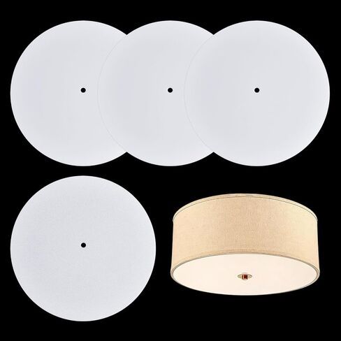 4 PCS Round Lamp Shade Diffuser 11.4" Diameter with 0.39" Center Hole, Frosted White Acrylic Diffuser for Drum Lampshades Fit 12-13.5" Opening, Light Diffusers Sheet for Pendant Light and Table Lamp in Saudi Arabia