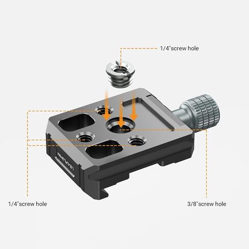 Aluminium Arca Swiss Type Clamp with 3/8" & 1/4" Screw,Quick Release Plate Arca QR Clamp for DJI Ronin S/SC in Kuwait