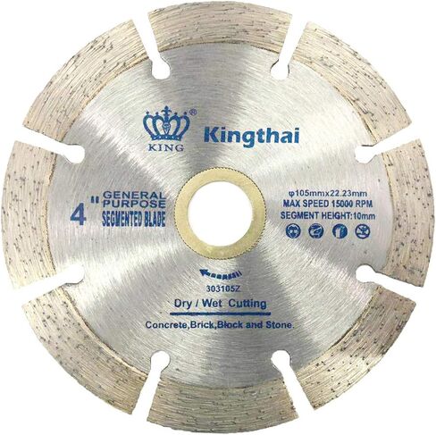 Kingthai 10 Inch Wet Dry Segmented Cutting Concrete Diamond Saw Blade for Masonry with 25.4mm Arbor in Kuwait