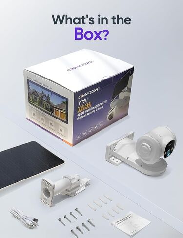 Upgraded 2.5K 4G LTE Wireless Solar Security Camera Outdoor, 18000mAh Battery Powered Outside No WiFi Cellular Camera, Pan Tilt AI Tracking, Cold-Resistant, 64GB SD & SIM Card Included(2026 Version) in Kuwait