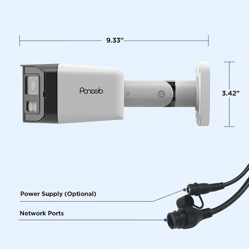 4K 8MP PoE Dual Lens Security Camera, PB58A-8MDLS | Smart Dual Lights Full Color Night Vision, Indoor/Outdoor AI Human/Vehicle Detection, Two-Way Audio Surveillance IP Camera in Saudi Arabia
