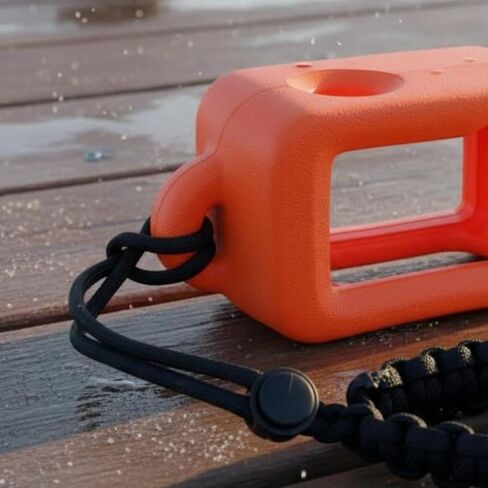 Camera Floatation Case Action Camera Float Case Housing Shell Water Buoyant Protection High Visibility Easy Recovery, Orange, Floating Frame Protective Case in Saudi Arabia