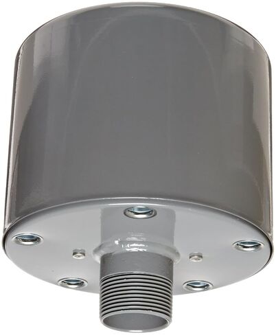 Solberg FS-19P-125™ Inlet Compressor Air Filter Silencer, 1-1/4" MPT Outlet, 6-5/8" Height, 6" Diameter, 70 SCFM, Made in the USA in Saudi Arabia