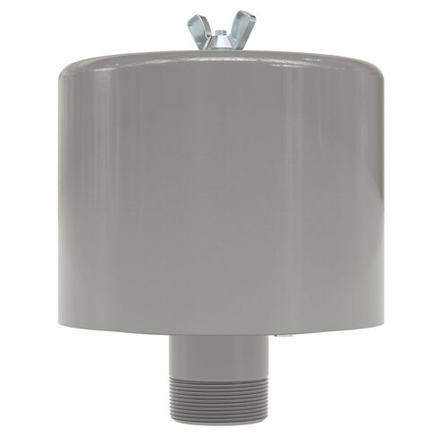 Solberg FS-19P-125™ Inlet Compressor Air Filter Silencer, 1-1/4" MPT Outlet, 6-5/8" Height, 6" Diameter, 70 SCFM, Made in the USA in Saudi Arabia
