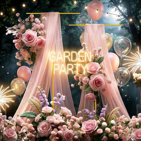 7.87FT Gold T-Shaped Metal Arch Backdrop Stand for Wedding Party | Metal Frame,47"x16"x94",Dual Use Wedding Decor & Clothes Rack,Comes With Stakes,Water Bags,Storage Bag in Saudi Arabia
