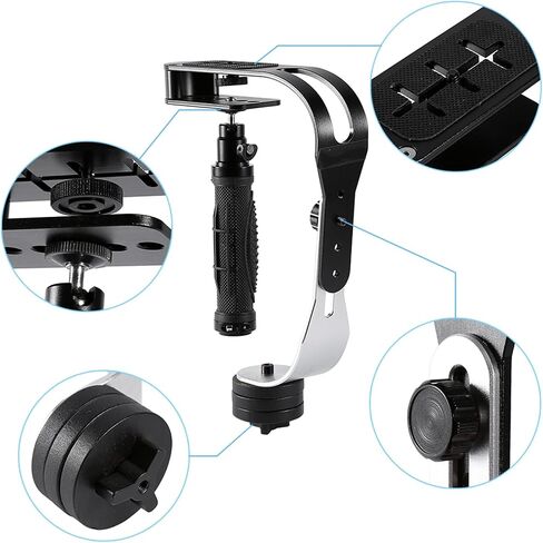 PRO Handheld Video Stabilizer, Lightweight and Durable Stabilizer for Clear Footage, Suitable for Camcorders and DSLRs, Aluminum Alloy Construction in Saudi Arabia
