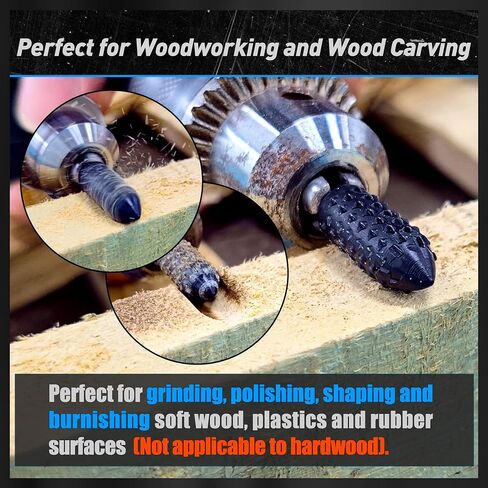 10Pcs Woodworking Twist Drill Bits, Wood Carving Rasp Drill Bits 1/4" Shank | Electrical Tools Woodworking Rasp Chisel Shaped Rotating Embossed Grinding Head in Saudi Arabia