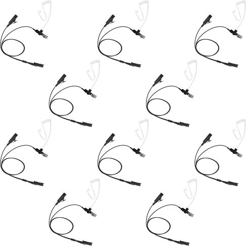 10 Pack BCT22-AX 2-Wire Surveillance Acoustic Tube Earpiece with PTT Mic Compatible with Motorola Radio R5 XPR 3300e XPR3500 XPR3300 XPR3300e XPR3500e XPR3300 XPR3500 FBI Style Headset in Saudi Arabia