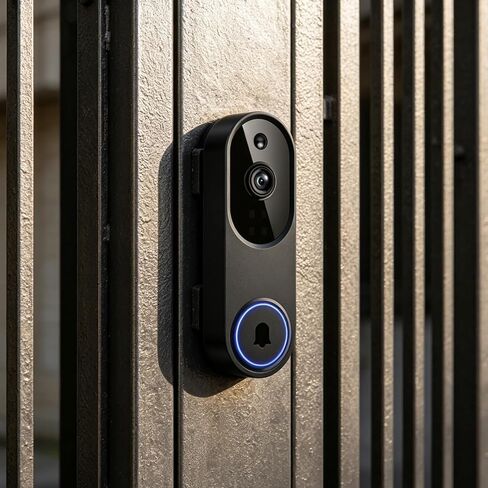 Magnetic Doorbell Mount Compatible with Orbitell/Ring/Tapo Doorbell | 2 Pack No-Drill Strong Magnetic Adsorption Holder, Easy to Install & Remove, Renter-Friendly for Apartment Office Home, Black in Saudi Arabia